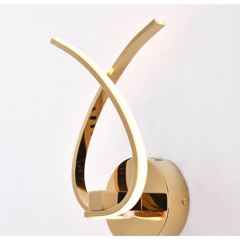 2-Light Gold Wall Sconce With Acrylic Diffusers