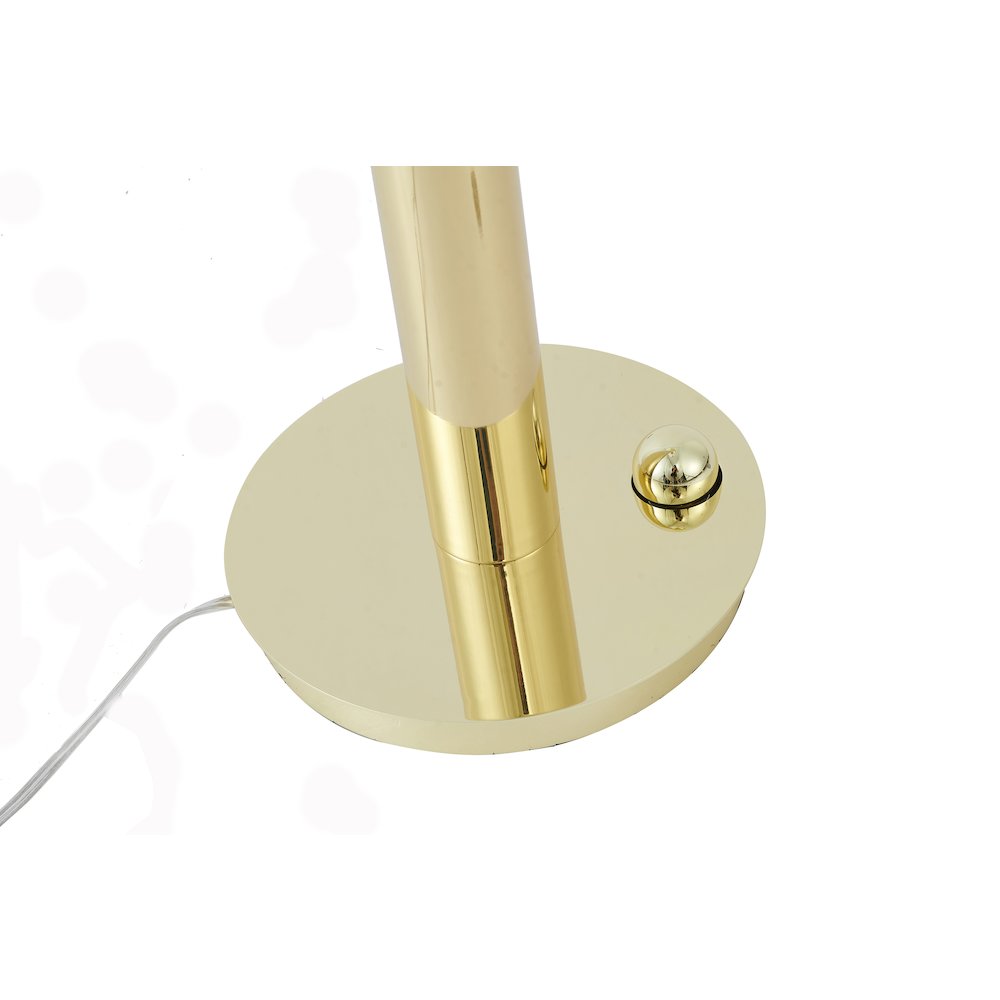 1-Light Gold Floor Lamp With An Acrylic Shade