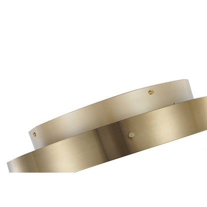 1-Light Brass LED Flush Mount With A Clear Acrylic Beaded Diffuser