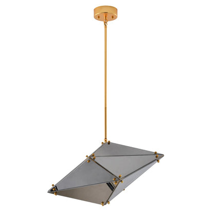 9-Light Gold Chandelier With A Smoke Glass shade