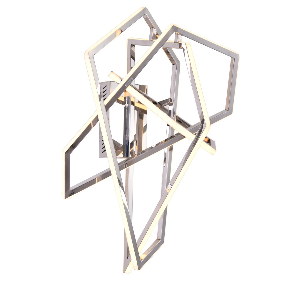15-Light Chrome Stainless Steel LED Wall Sconce With Acrylic Diffusers