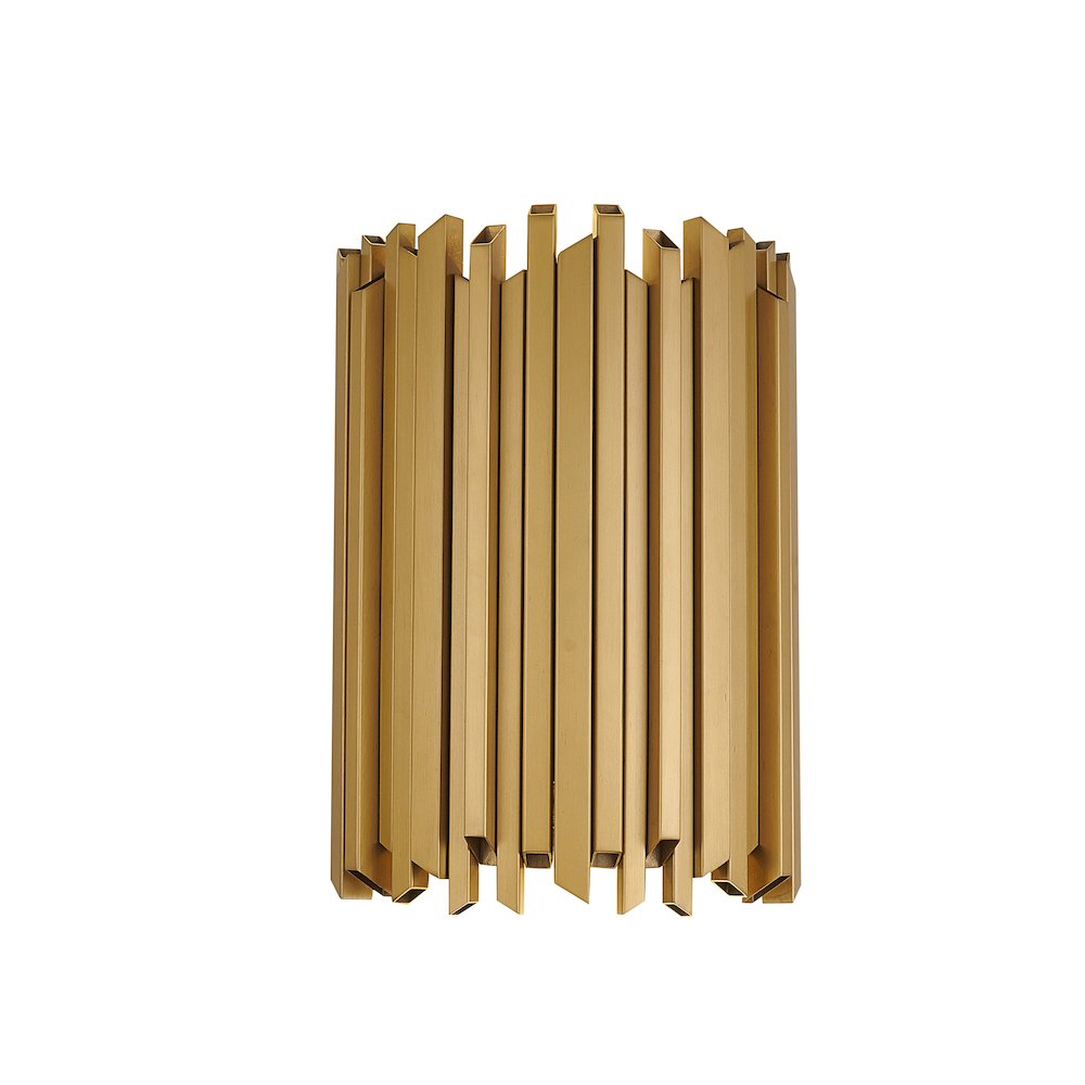 2-Light Satin Brass Stainless Steel Rod Wall Sconce