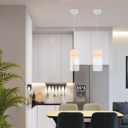 1-Light Matte White Wall Sconce With A Clear Glass Shade