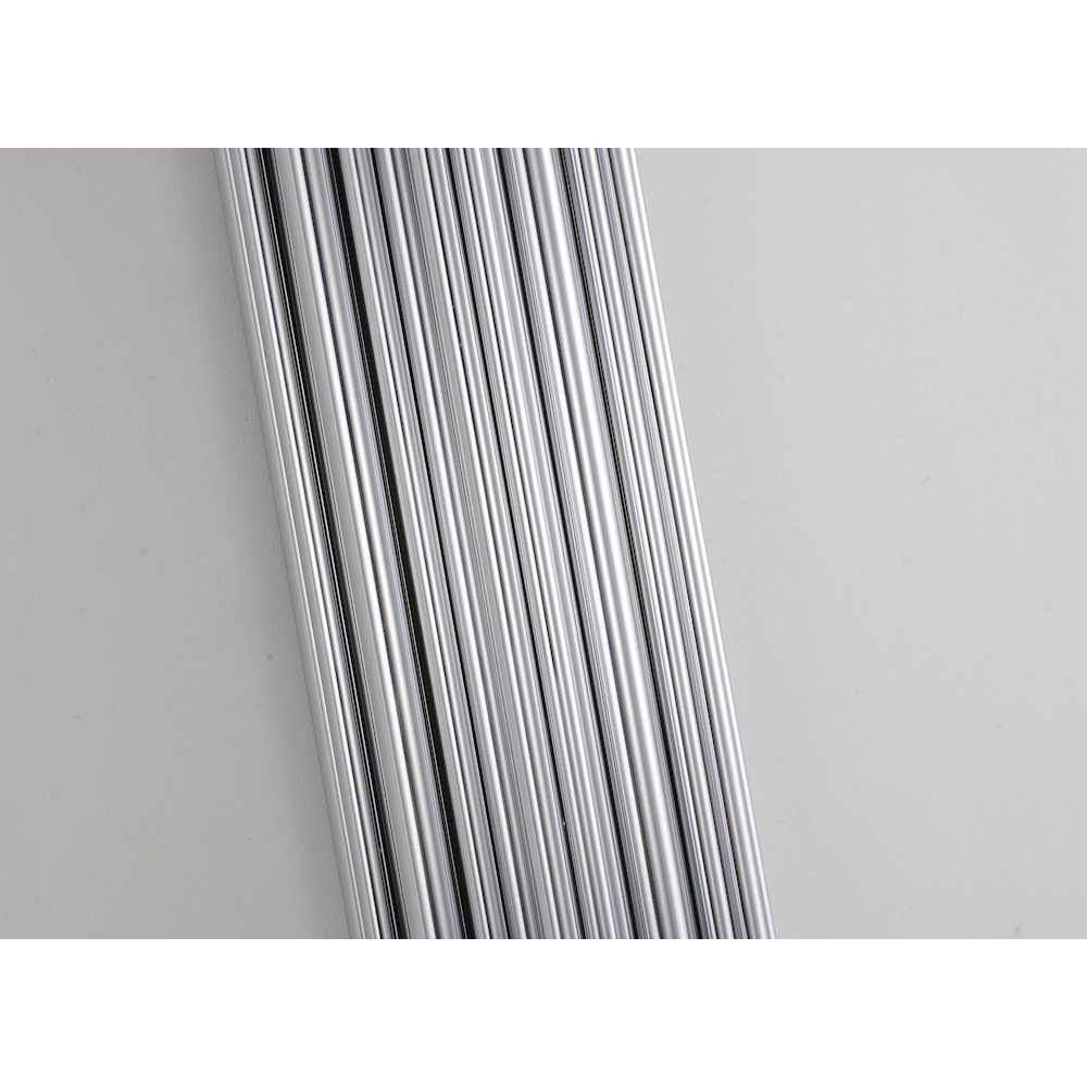 2-Light Shiny Nickel Rod Stainless Steel Wall Sconce