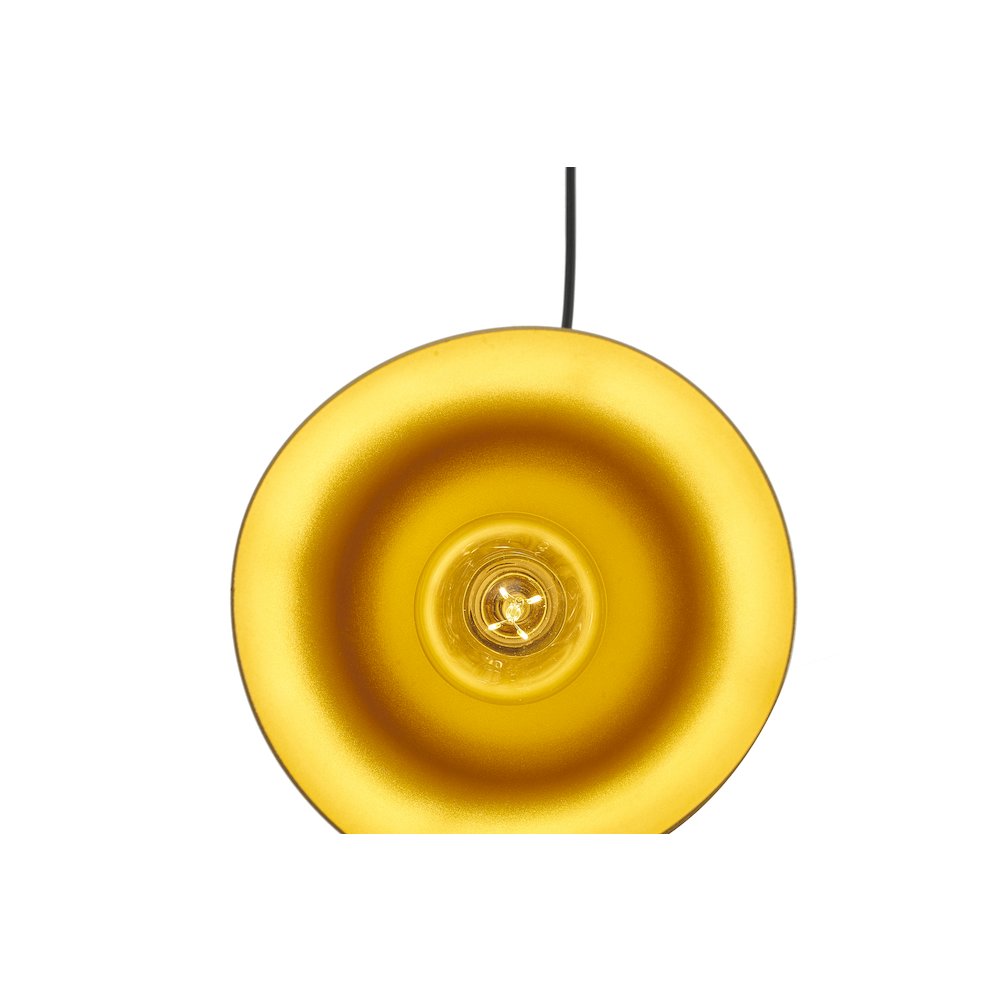 1-Light Black And Gold Aluminum Shade Pendant