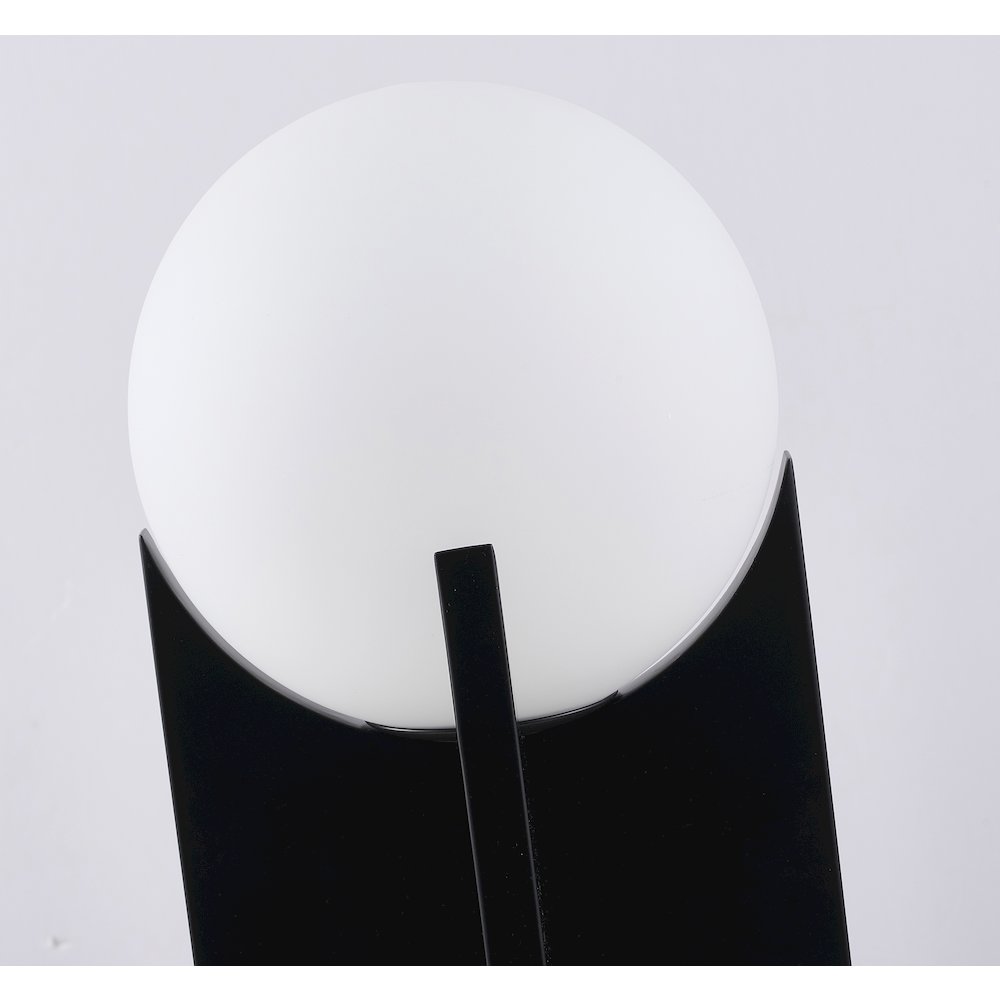 1-Light Table Lamp With A Stain Brass Base, Black Iron Body