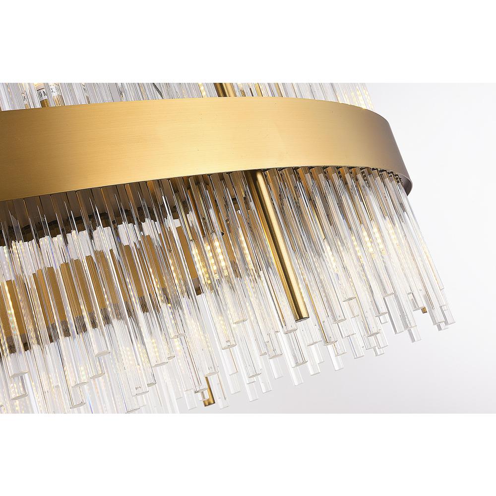 Chandelier Gold Stainless Steel & Glass