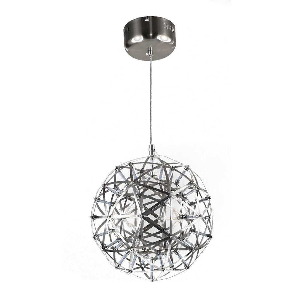 42-Light Satin Nickel Stainless Steel LED Chandelier