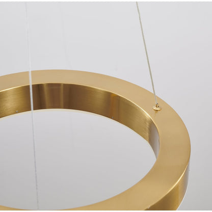 1-Light Gold LED Chandelier With An Acrylic Bottom Len