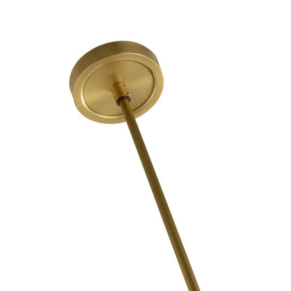1-Light Brass Single Pendant With A Clear Glass Shade