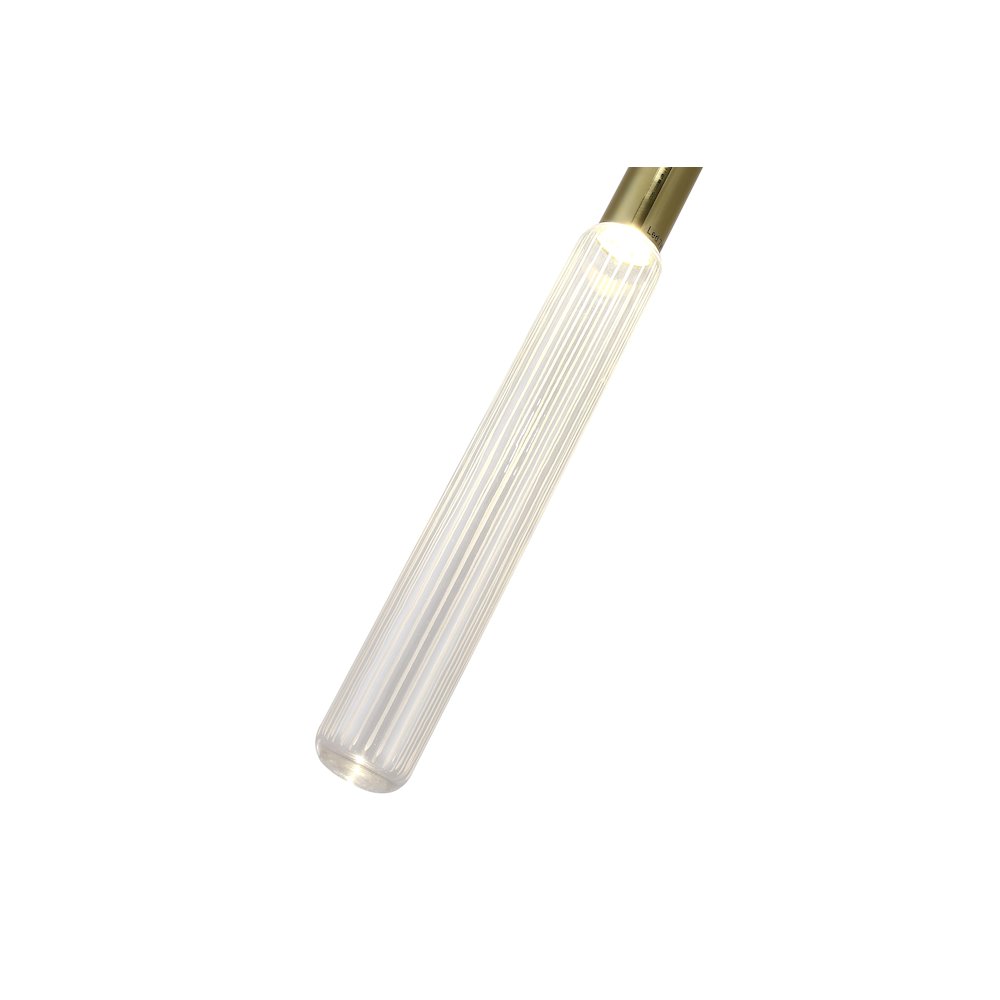 1-Light Gold LED Pendant With A Clear Glass Shade