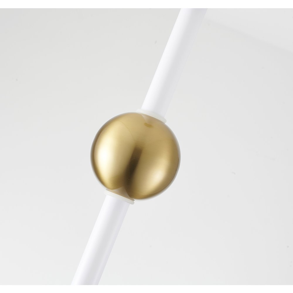 1-Light Gold LED Pendant With A White Glass Shade