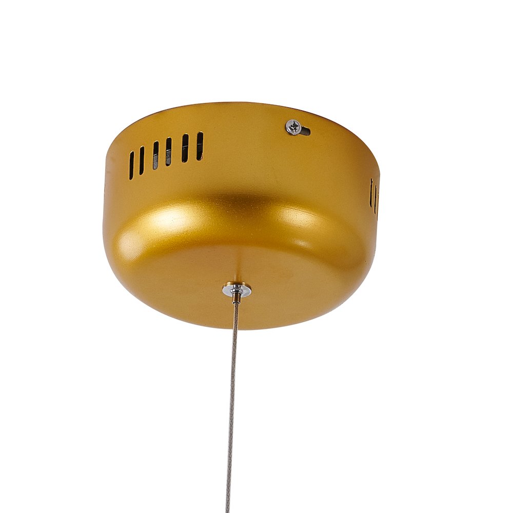 63-Light Gold LED Petal Chandelier With Frosted Acrylic Diffusers