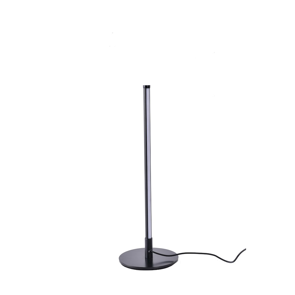 1-Light Black Linear LED Stick Table Lamp With A White Acrylic Diffuser