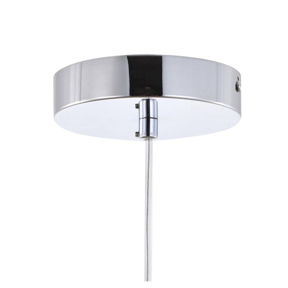 1-Light Chrome LED Single Pendant With A Clear Glass Shade