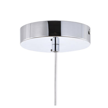 1-Light Chrome LED Single Pendant With A Clear Glass Shade