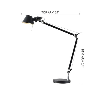 1-Light Black Table Lamp With A Black Shade