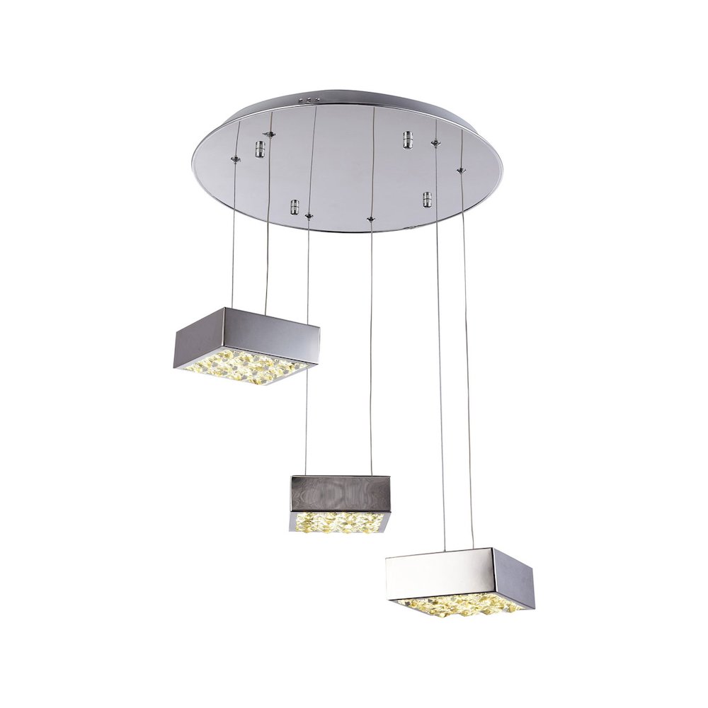 Bethel International LED Chandelier in Chrome Color