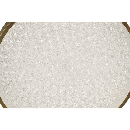 1-Light Brass LED Flush Mount With A Clear Acrylic Beaded Diffuser