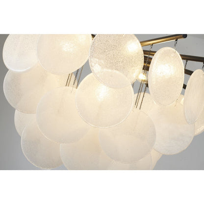 7-Light Satin Black Chandelier With Frosted White Glass Petals
