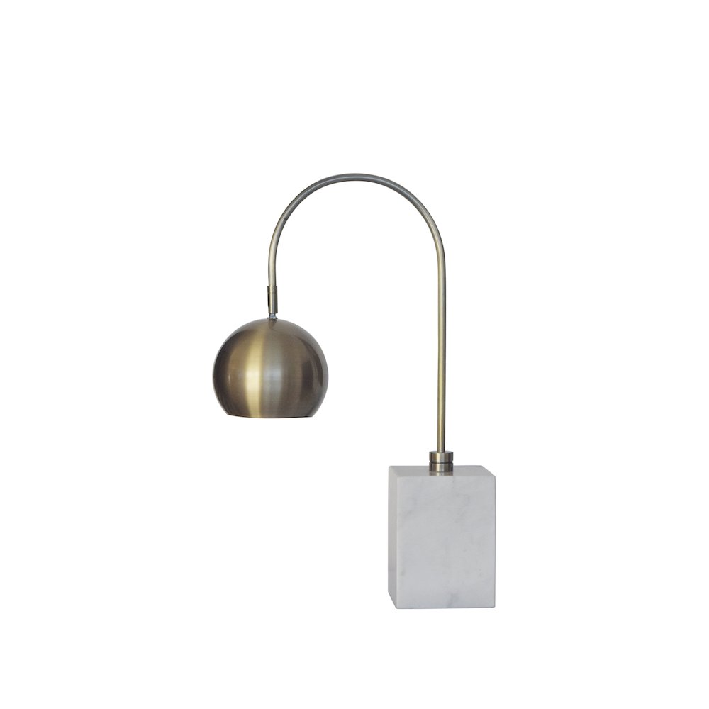 Bethel International Table Lamp in Antique Brass Color