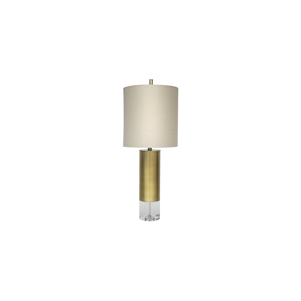 Bethel International Table Lamp in Antique Brass Color