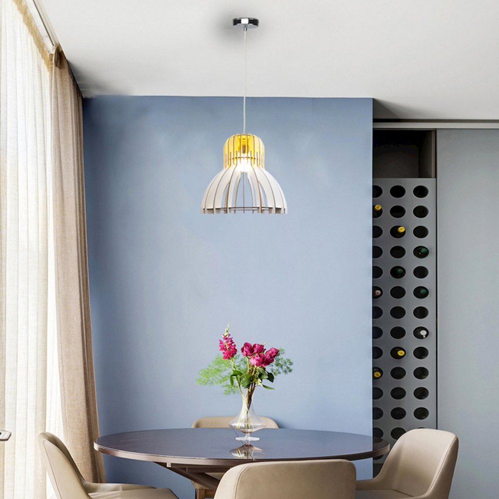 Bethel International Single Pendant Lighting in White Color
