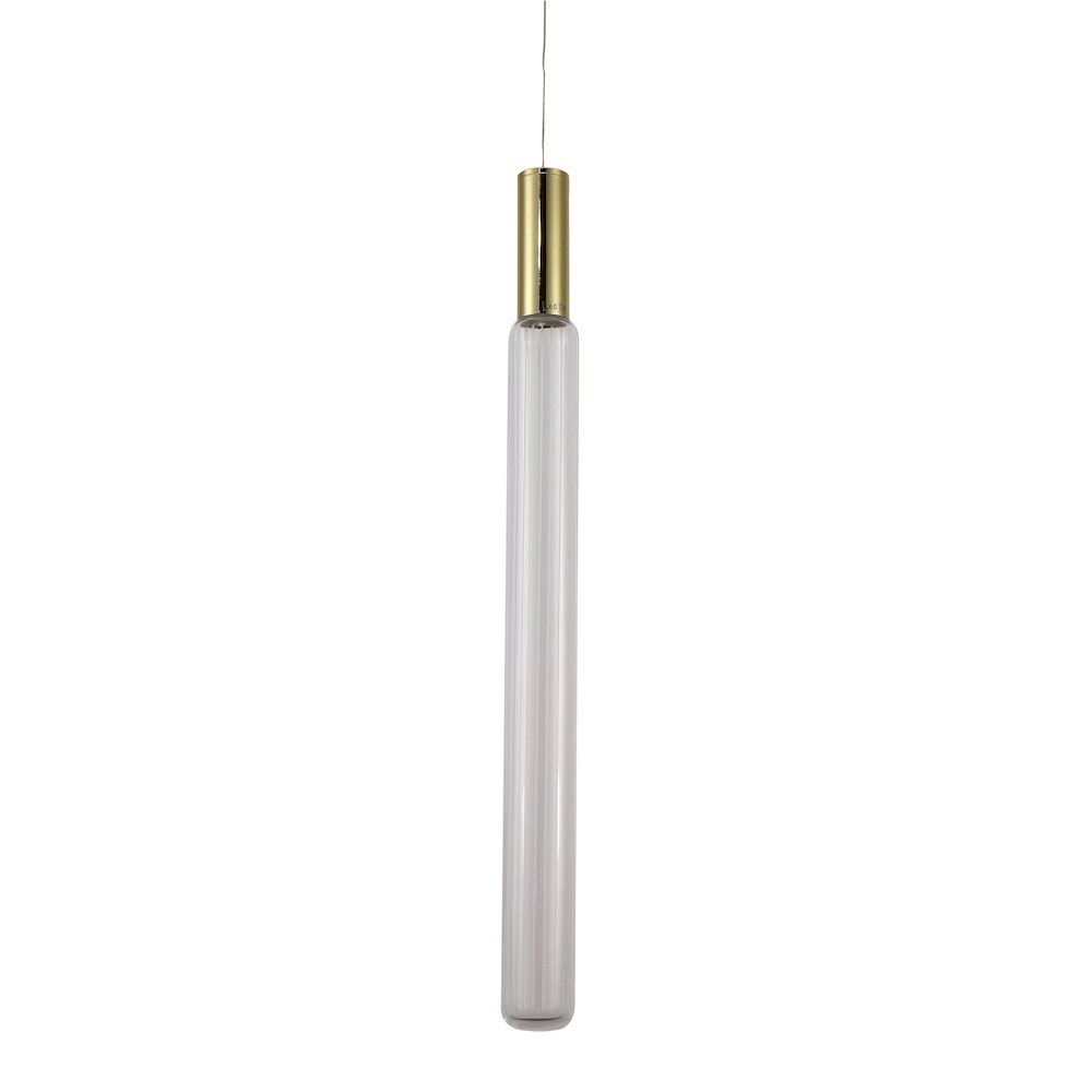 1-Light Gold LED Pendant With A Clear Glass Shade
