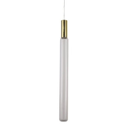 1-Light Gold LED Pendant With A Clear Glass Shade