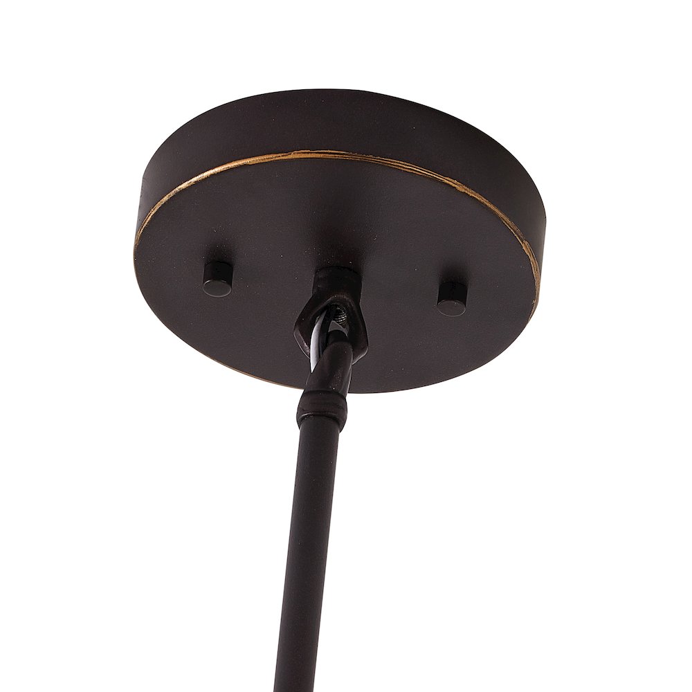 1-Light Bronze Black Outdoor Pendant With A Clear Glass Shade