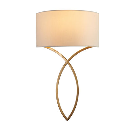 1-Light Antique Brass Metal Wall Sconce With A Fabric Black Shade