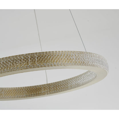1-Light Sand Gold LED Chandelier With A Clear Acrylic Diffuser