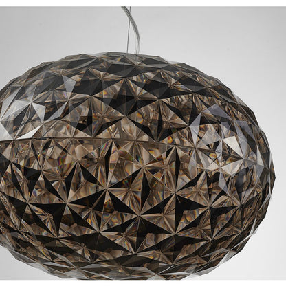 1-Light Chrome Dimmable LED Pendant With A Smoke Acrylic Shade