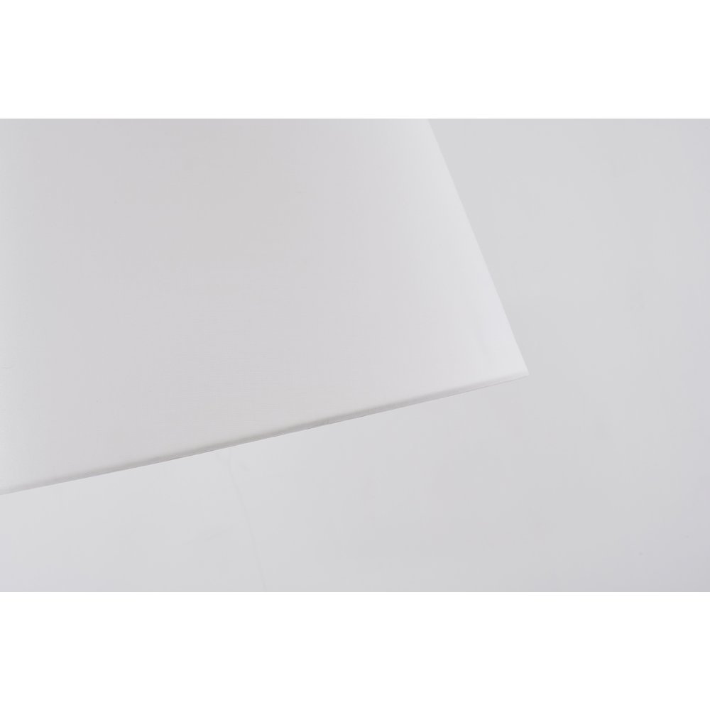 1-Light Chrome Floor Lamp With A White Linen Drum