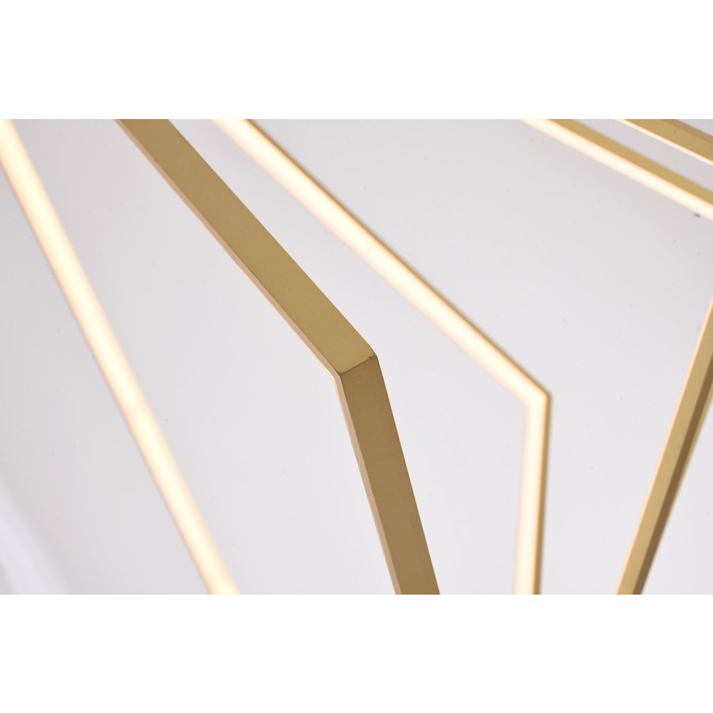 8-Light Gold Metal LED Chandelier With Silicone Diffusers
