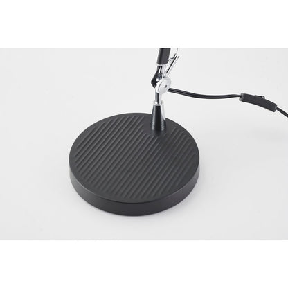 1-Light Black Table Lamp With A Black Shade