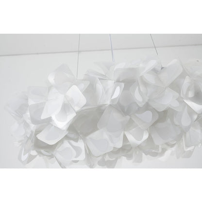 1-Light White Acrylic Cloud LED Chandelier