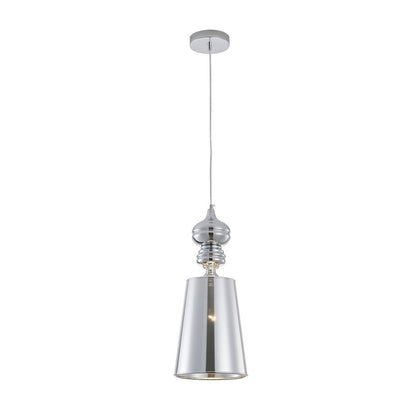 1-Light Polished Chrome Shaded Single Pendant