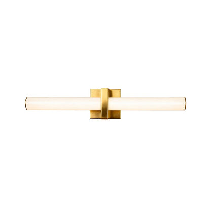 1-Light Satin Brass LED Wall Sconce With A Frosted Opal Glass Shade