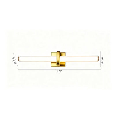 1-Light Satin Brass LED Wall Sconce With A Frosted Opal Glass Shade