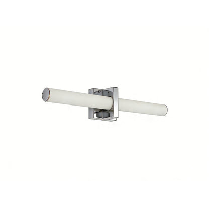 1-Light Chrome LED Wall Sconce With A Frosted Opal Glass Shade