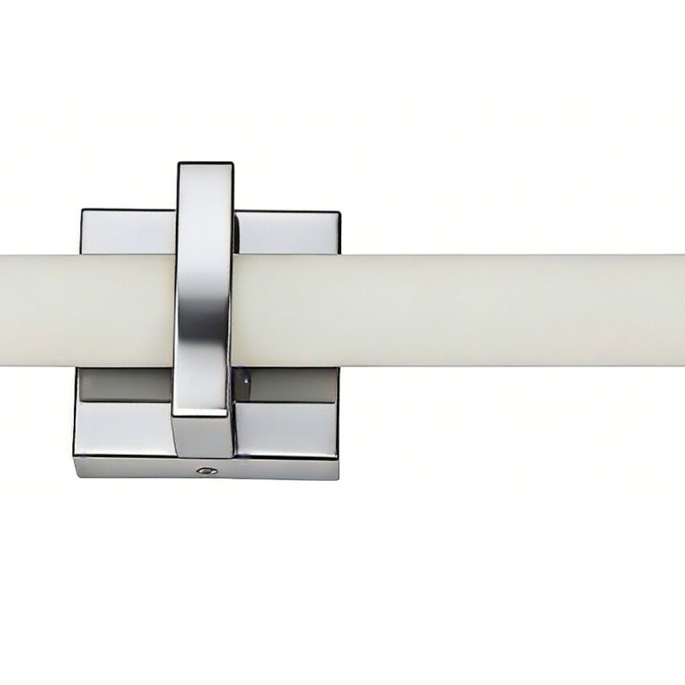 1-Light Chrome LED Wall Sconce With A Frosted Opal Glass Shade