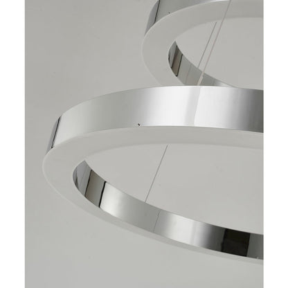 2-Light Chrome Stainless Steel LED Chandelier