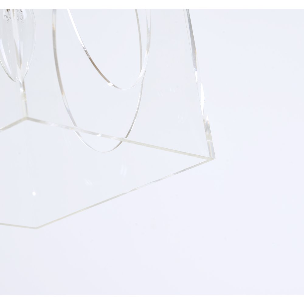 1-Light Chrome Metal Pendant With An Acrylic Shade