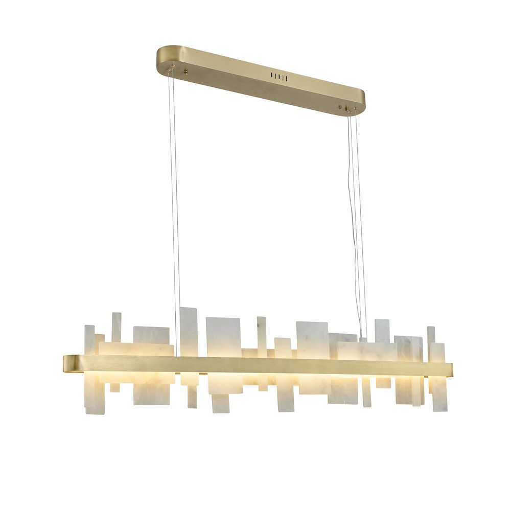 Bethel International LED Chandelier in Brushed Gold Color