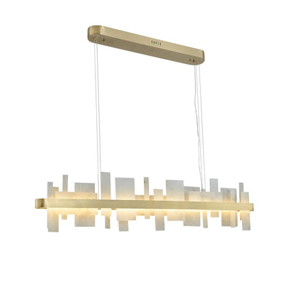 Bethel International LED Chandelier in Brushed Gold Color