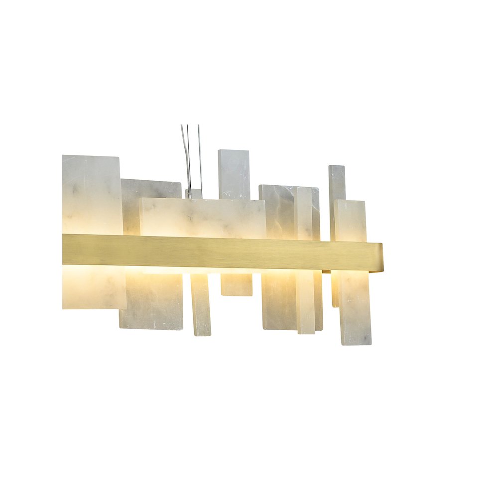 Bethel International LED Chandelier in Brushed Gold Color