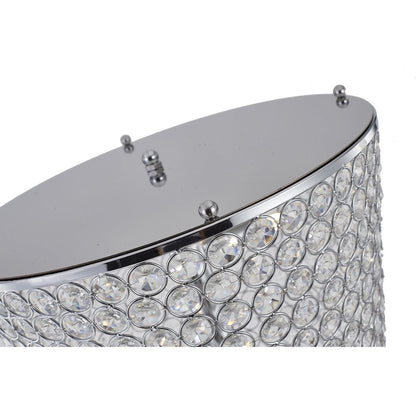 15-Light Chrome Floor Lamp With Clear Crystals