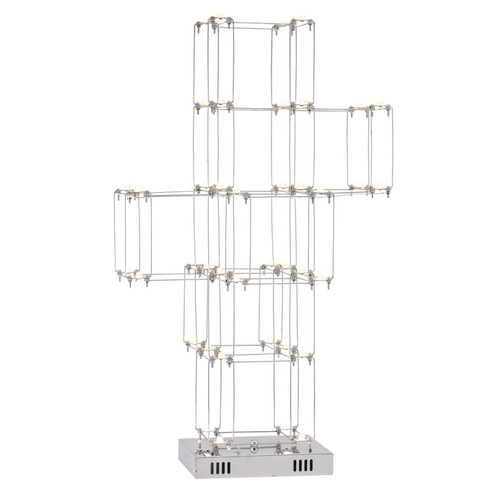 38-Light Satin Nickel LED Stainless Steel Floor Lamp
