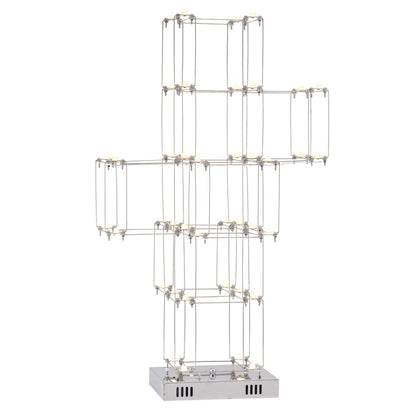 38-Light Satin Nickel LED Stainless Steel Floor Lamp
